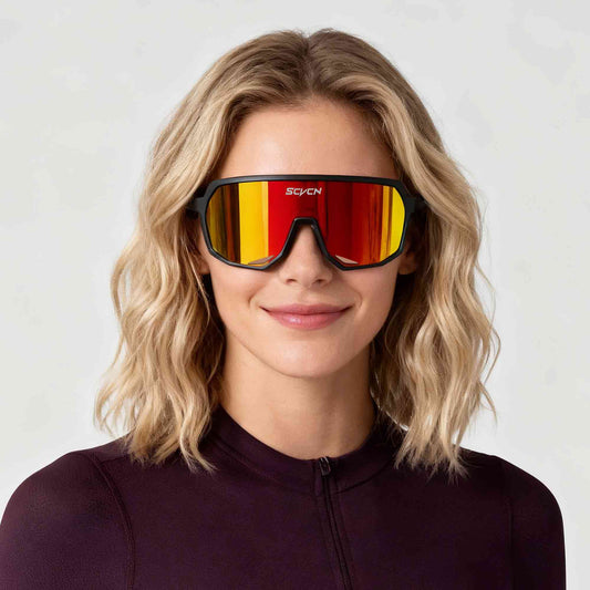 SCVCN sports sunglasses red