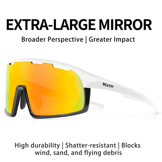 SCVCN Cycling Glasses white